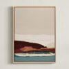 Burgundy Seascape Diptych 1 Art by Caryn Owen