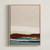 Burgundy Seascape Diptych 2 Art by Caryn Owen