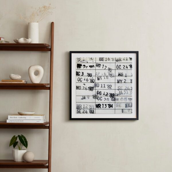 Date Due Art by ALICIA BOCK