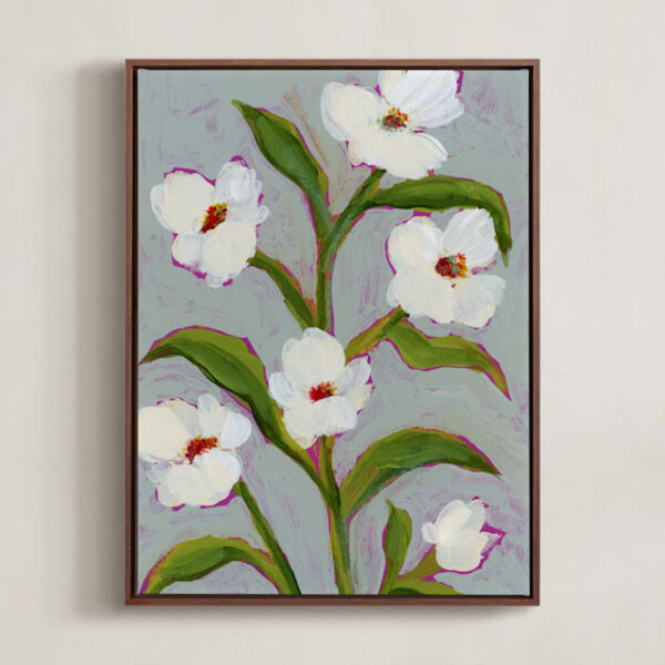 Floral Abstract in Icy Blue Art by Katie Mulder Floral Abstract in Icy Blue Art by Katie Mulder