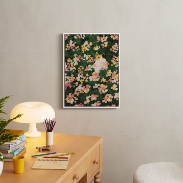 Flower Meadow Cat Art by Sabrina Excene