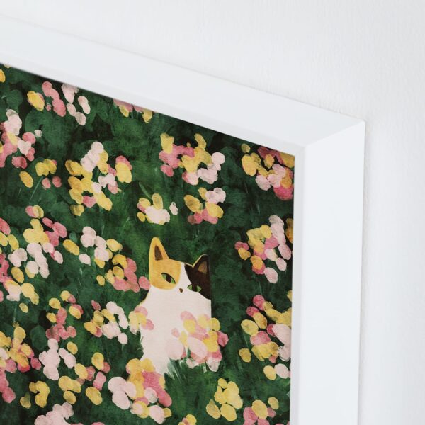 Flower Meadow Cat Art by Sabrina Excene