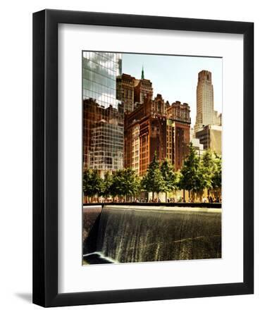 Architecture and Buildings, 9/11 Memorial, 1Wtc, Manhattan, New York City, United States, USA - Black Framed Art Print Wall Art, 9x12