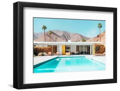 California Dreaming - Mid-Century Modern Palm Springs - Black Framed Art Print Wall Art, 12x8
