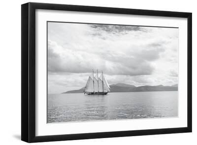 Calm Crossing - Black Framed Art Print Wall Art, 18x12