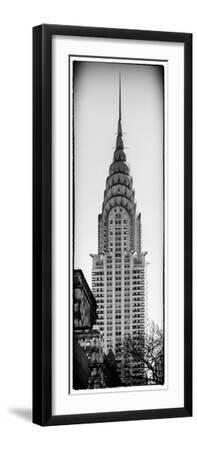Door Posters - Top of the Chrysler Building - Manhattan - New York City - United States - Black Framed Art Print Wall Art, 8x24