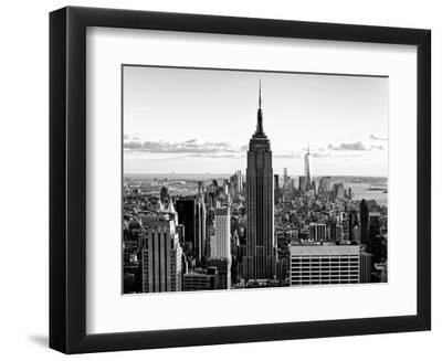 Downtown at Sunset, Empire State Building and One World Trade Center (1WTC), Manhattan, New York - Black Framed Art Print Wall Art, 12x9 Downtown at Sunset, Empire State Building and One World Trade Center (1WTC), Manhattan, New York - Black Framed Art Print Wall Art, 12x9