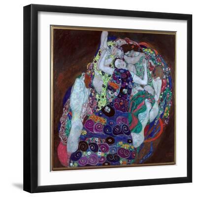 Les Vierges - the Virgin - Gustav Klimt (1862-1918). Oil on Canvas, 1913. National Gallery, Prague - Black Framed Art Print Wall Art, 16x16 Les Vierges - the Virgin - Gustav Klimt (1862-1918). Oil on Canvas, 1913. National Gallery, Prague - Black Framed Art Print Wall Art, 16x16