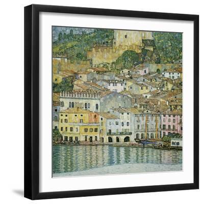 Malcesine, Lake Garda, 1913 - Black Framed Art Print Wall Art, 16x16