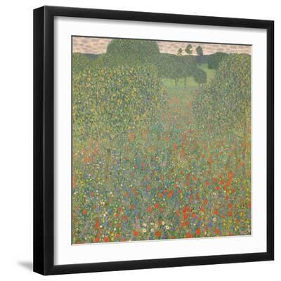 Meadow of Poppies, 1907 - Black Framed Art Print Wall Art, 16x16 Meadow of Poppies, 1907 - Black Framed Art Print Wall Art, 16x16