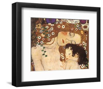 Mother and Child (detail from The Three Ages of Woman), c.1905 - Black Framed Art Print Wall Art, 10x8