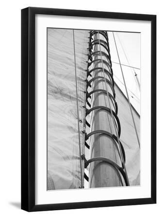 Nautical Quest - Boom - Black Framed Art Print Wall Art, 12x18