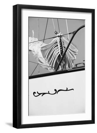 Nautical Quest - Furled Sail - Black Framed Art Print Wall Art, 12x18