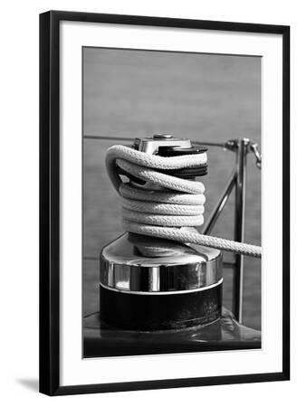 Nautical Quest - Winch - Black Framed Art Print Wall Art, 16x24