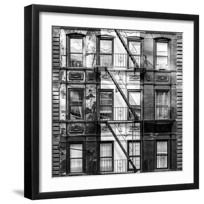 Old Building Facade in the Colors of the American Flag in Times Square - Manhattan - NYC - Black Framed Art Print Wall Art, 16x16 Old Building Facade in the Colors of the American Flag in Times Square - Manhattan - NYC - Black Framed Art Print Wall Art, 16x16
