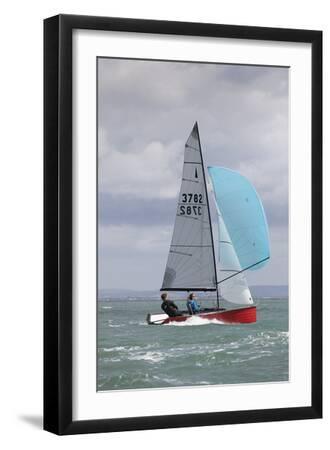 Sailing Pair - Black Framed Art Print Wall Art, 12x18