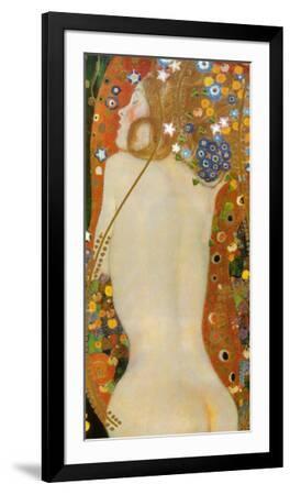 Sea Serpents IV, c.1907 - Black Framed Art Print Wall Art, 20x39