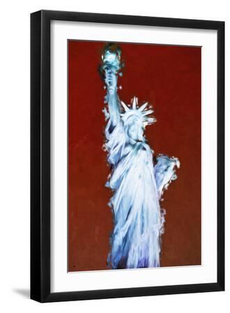 Statue of Liberty IX - In the Style of Oil Painting - Black Framed Art Print Wall Art, 12x18 Statue of Liberty IX - In the Style of Oil Painting - Black Framed Art Print Wall Art, 12x18