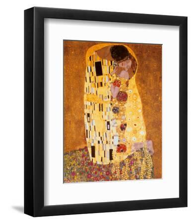 The Kiss, c.1907 - Black Framed Art Print Wall Art, 8x10 The Kiss, c.1907 - Black Framed Art Print Wall Art, 8x10