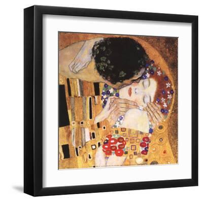 The Kiss (detail) - Black Framed Art Print Wall Art, 12x12 The Kiss (detail) - Black Framed Art Print Wall Art, 12x12