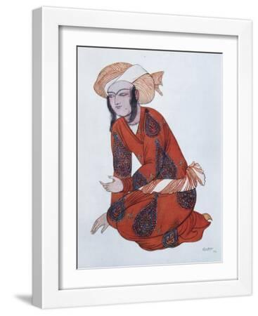 Costume Design for the Ballet Sheherazade, 1922 - White Framed Art Print Wall Art, 12x16