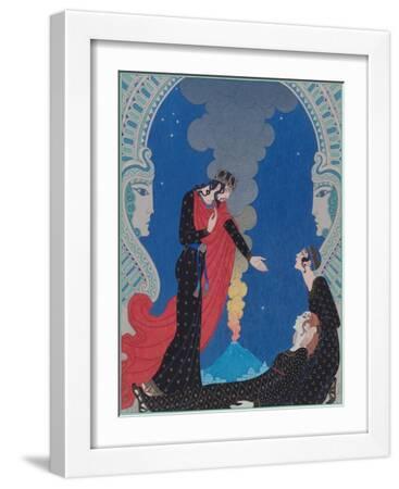 Empédocle, Dieu Supposé. Empedocles, Supposed God, 1929 (Engraving) - White Framed Art Print Wall Art, 12x16