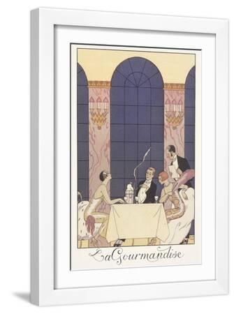Falbalas Et Fanfreluches, Almanac for 1925: La Gourmandise - White Framed Art Print Wall Art, 12x18