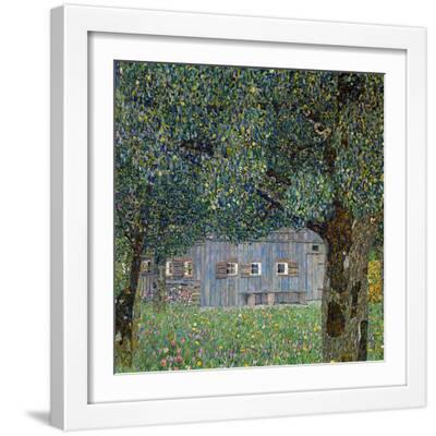 Farm House in Buchberg, 1911 - White Framed Art Print Wall Art, 16x16