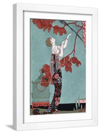Fashion Illustration, 1914 - White Framed Art Print Wall Art, 12x18