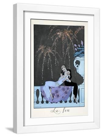 Fire, from 'Falbalas and Fanfreluches, Almanach des Modes Présentes, Passées et Futures', 1926 - White Framed Art Print Wall Art, 12x18