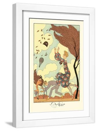 L'Air - White Framed Art Print Wall Art, 12x18
