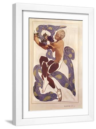 L'Apres Midi d'Un Faune, Costume Design for Nijinsky (1890-1950) - White Framed Art Print Wall Art, 12x18