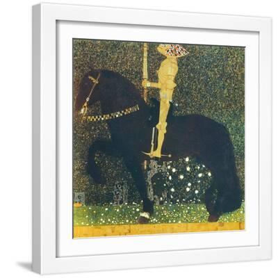 Life Is a Struggle (The Golden Knight) 1903 - White Framed Art Print Wall Art, 16x16