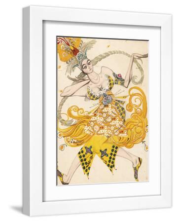 The Firebird Ballet - White Framed Art Print Wall Art, 14x18