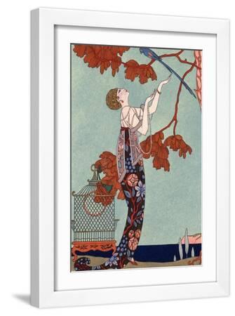 The Flighty Bird, France, Early 20th Century - White Framed Art Print Wall Art, 12x18