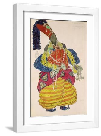 The Great Eunuch, Costume Design for Diaghilev's Production of the Ballet "Scheherazade," 1910 - White Framed Art Print Wall Art, 12x18