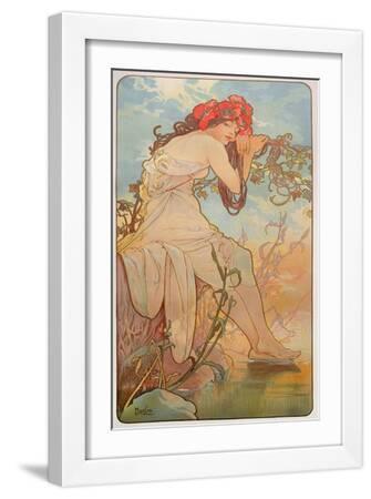 The Seasons: Summer, 1896 - White Framed Art Print Wall Art, 12x18