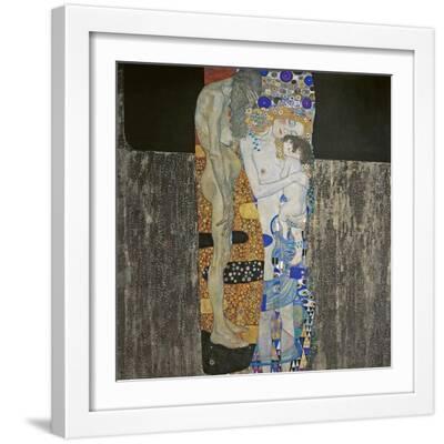 The Three Ages of Woman, 1905 - White Framed Art Print Wall Art, 16x16