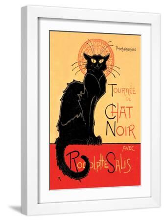Tournee du Chat Noir Avec Rodolptte Salis - White Framed Art Print Wall Art, 12x18