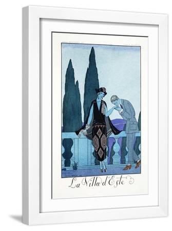 Villa d'Este, from 'Falbalas and Fanfreluches, Almanach des Modes Présentes - White Framed Art Print Wall Art, 12x18