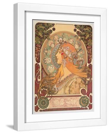 Zodiac, 1896 - White Framed Art Print Wall Art, 12x16